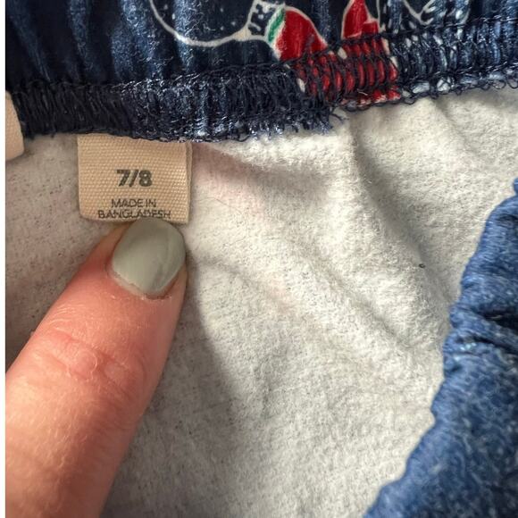 Christmas Pajamas, Boy/Girl, Size 7/8, Blue, Polar Bear/Snowman, Two Piece - Picture 7 of 12